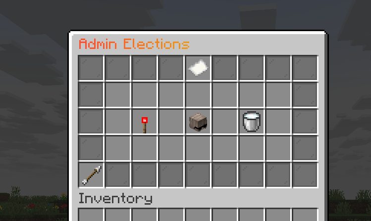 Election settings menu